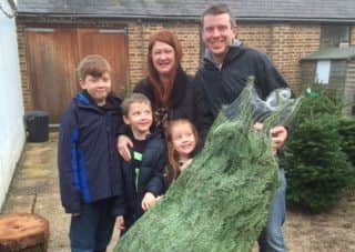 Collecting the tree from Roundstone Farm Shop